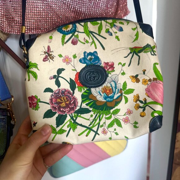 Gucci Bloom Vintage Canvas + Leather Crossbody Bag - Picture 1 of 7